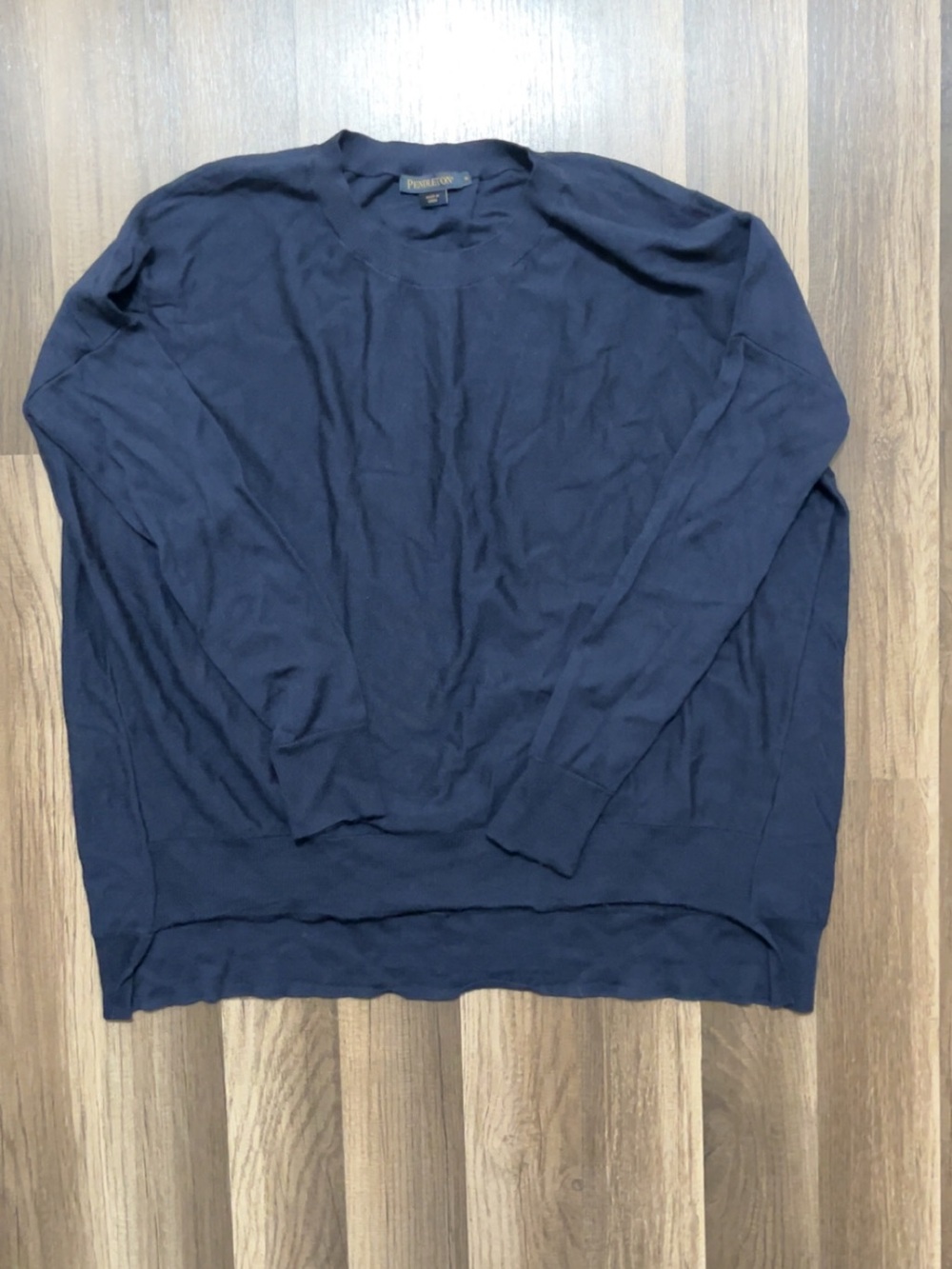 PENDLETON Mens Small Blue Long Sleeve Sweater